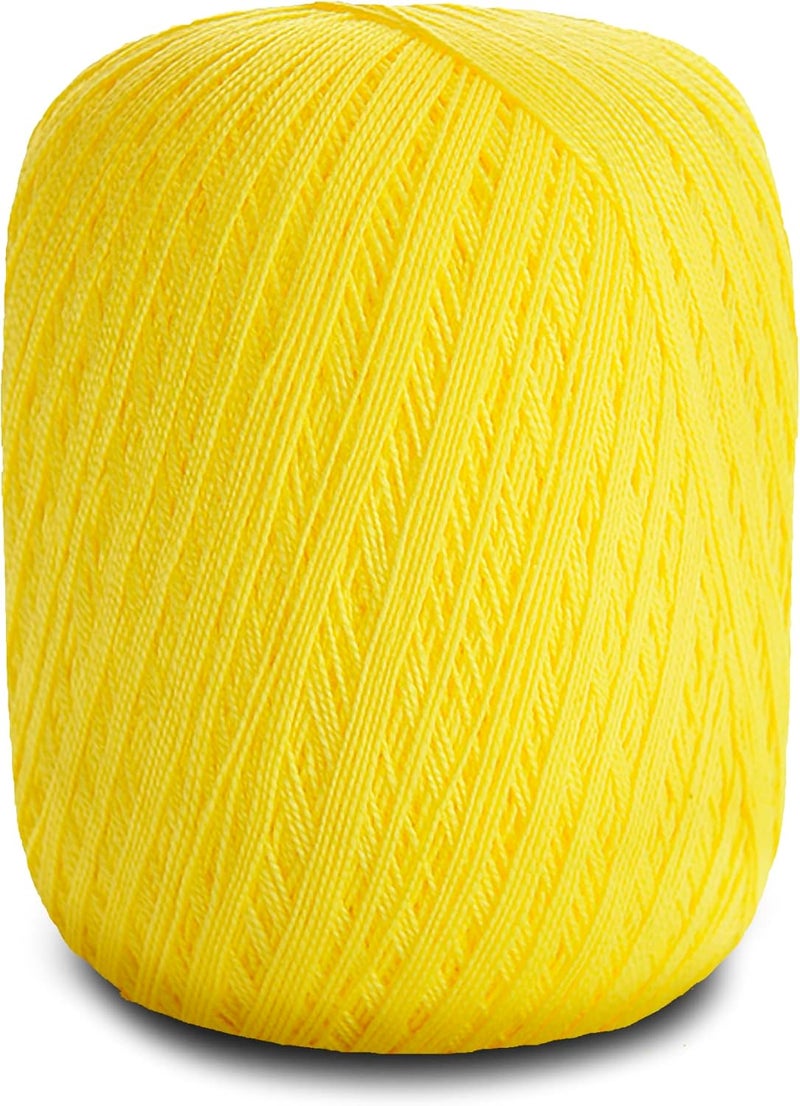 CRCULO Circulo Clea Yarn – Crochet Thread Fine Size 10-8/2 Perfect for Weaving - 100% Mercerized Brazilian Cotton (Pack of 1 Ball) – 5.3 oz, 1094 yds - Color: 1709 - Gouda - Image 2